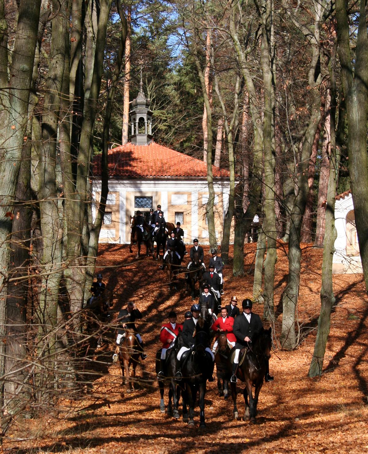 Hubertova jízda - lot koní